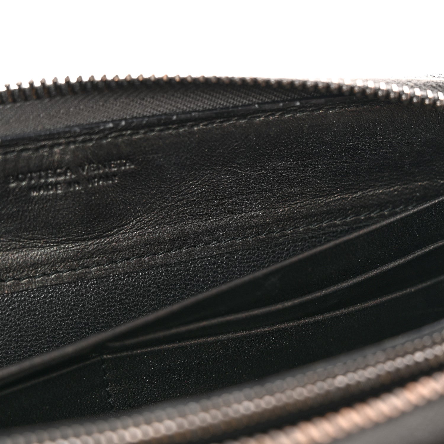 Bottega Veneta Nappa Bubble Quilted Zip Around Wallet Black 8 of 12