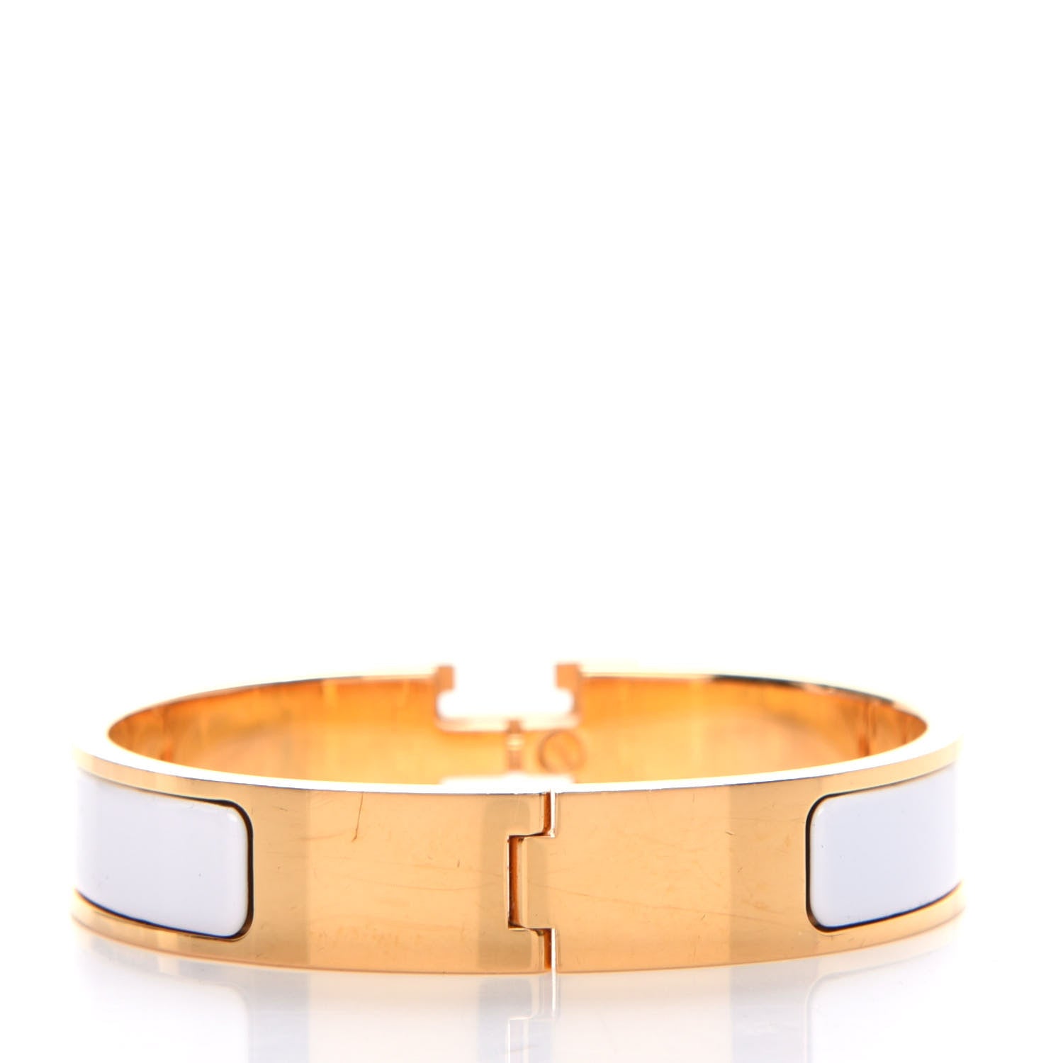 Hermes Enamel Narrow Clic Clac H Bracelet PM White 3 of 5
