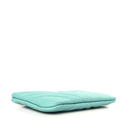 Chanel Caviar Chevron Quilted Small Cosmetic Case Green 4 of 8
