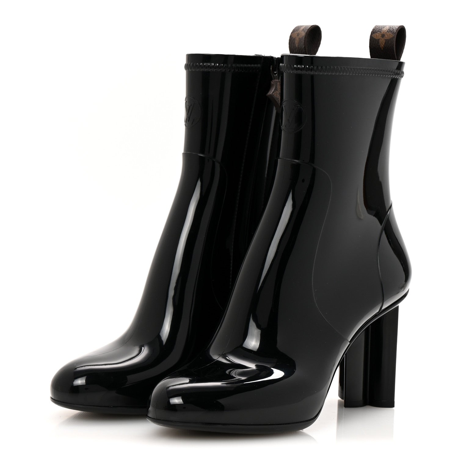 Louis Vuitton Rubber Silhouette Ankle Boots 38 Black 4 of 11