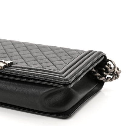 Chanel Lambskin Quilted New Medium Boy Flap Black 10 of 10