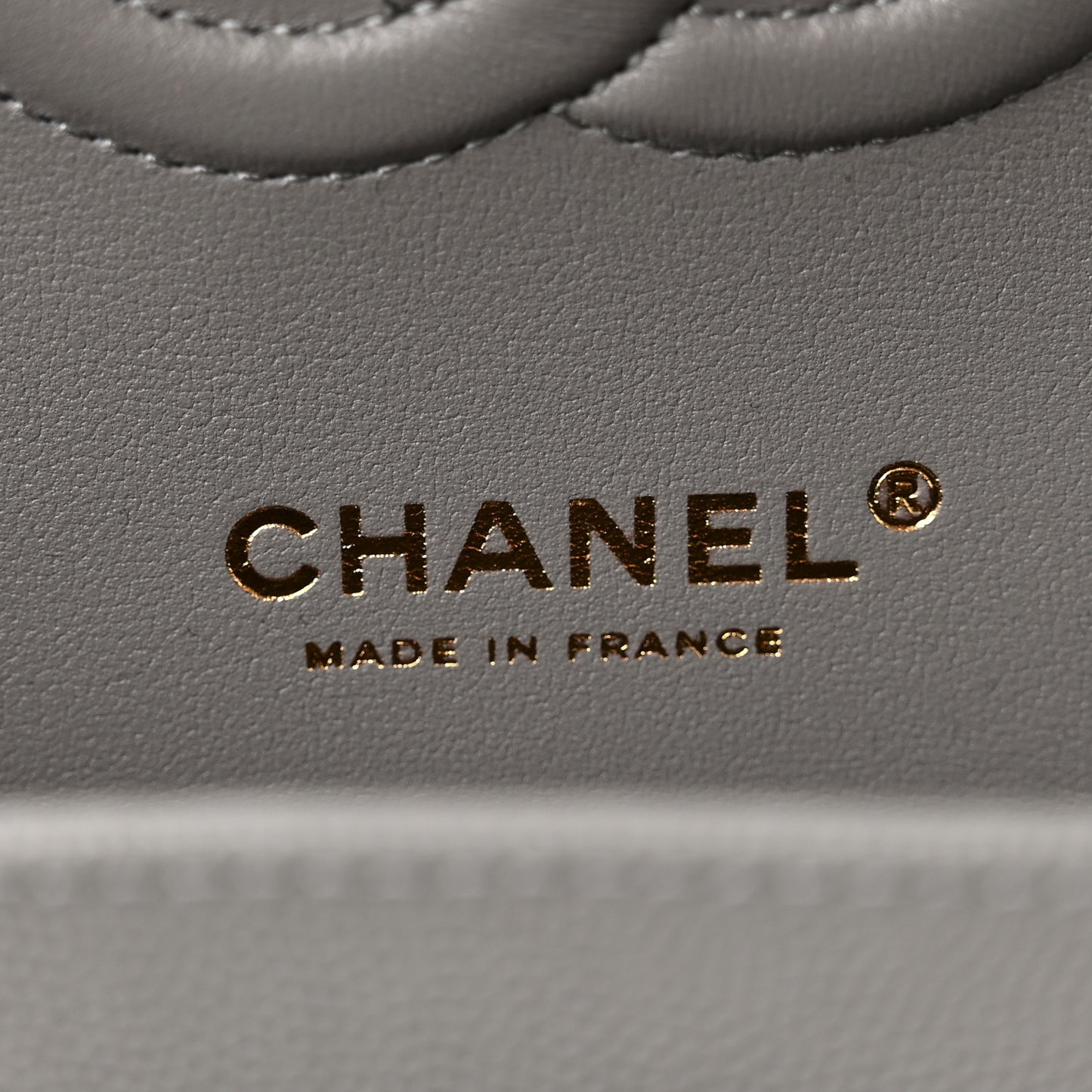 Caviar Quilted Medium Double Flap Grey