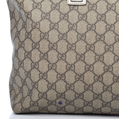 Gucci GG Supreme Monogram Medium Zippered Shopping Tote Off White 11 of 11
