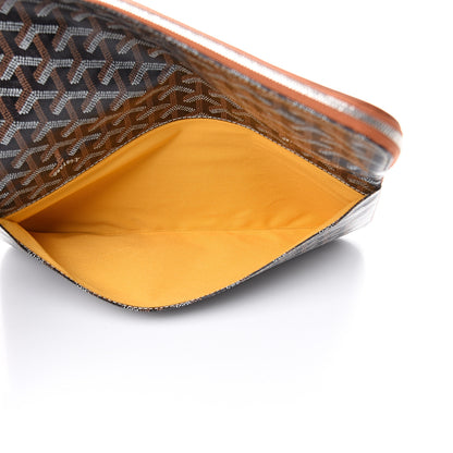 Goyard Goyardine Sainte Marie Soft Clutch Black Gold 4 of 10
