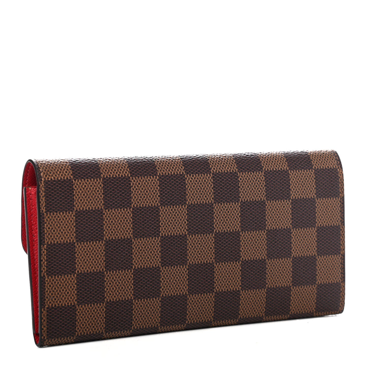 Damier Ebene Emilie Wallet Red