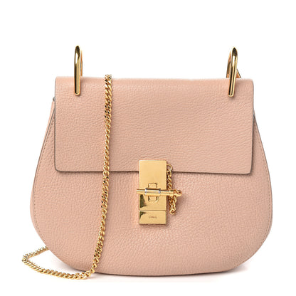 Chloe Grained Lambskin Drew Shoulder Bag Cement Pink 1 of 10