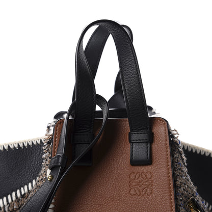 Loewe Calfskin Tweed Small Hammock Shoulder Bag Tan Black 15 of 15