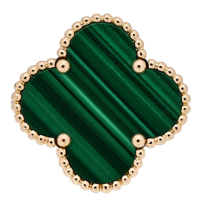 Van Cleef & Arpels 18K Yellow Gold Malachite Magic Alhambra Ring 50 5.25 2 of 6