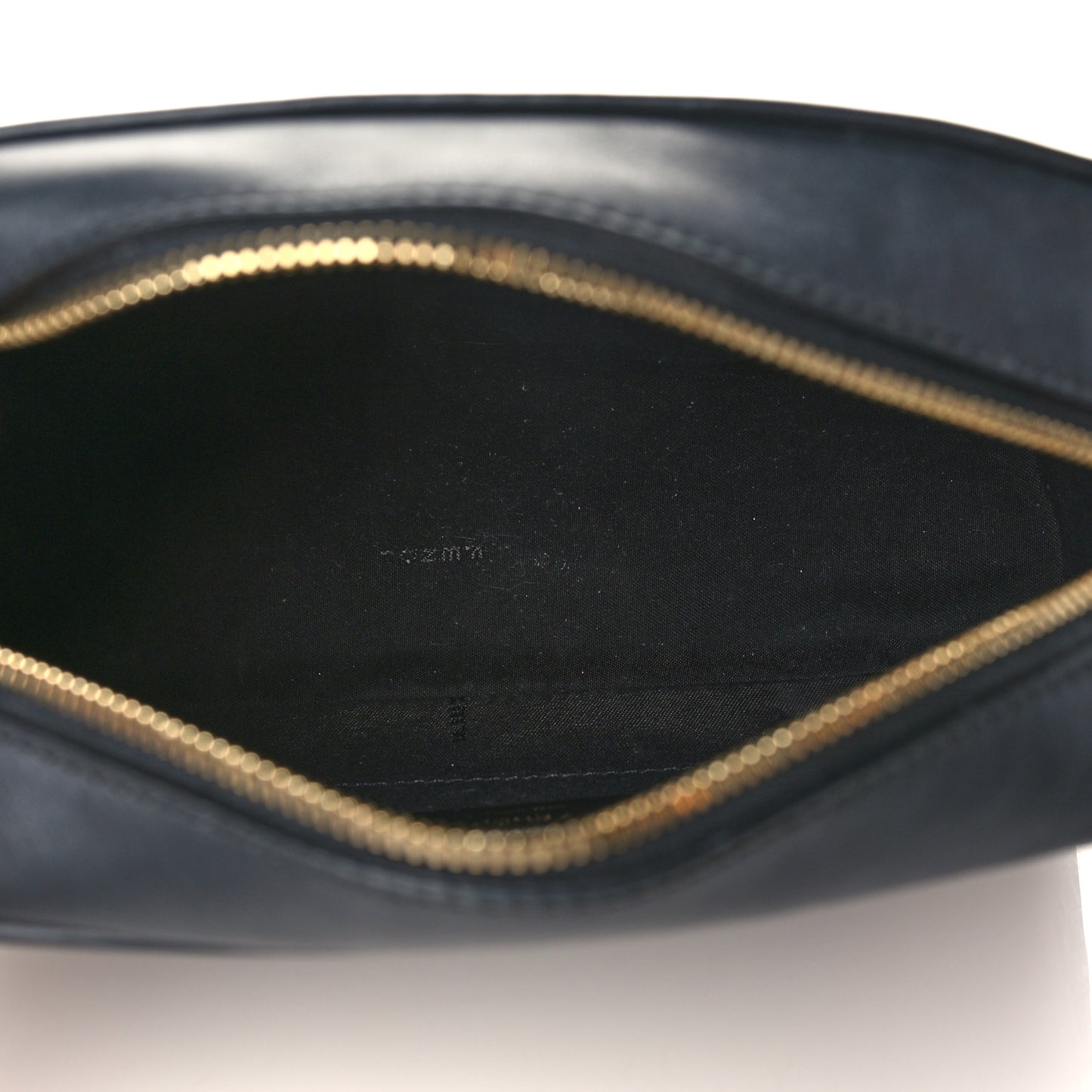 Glazed Fabric Vitello Century F is Fendi FF 1974 Stamp Patch Camera Case Mogano Panna Black