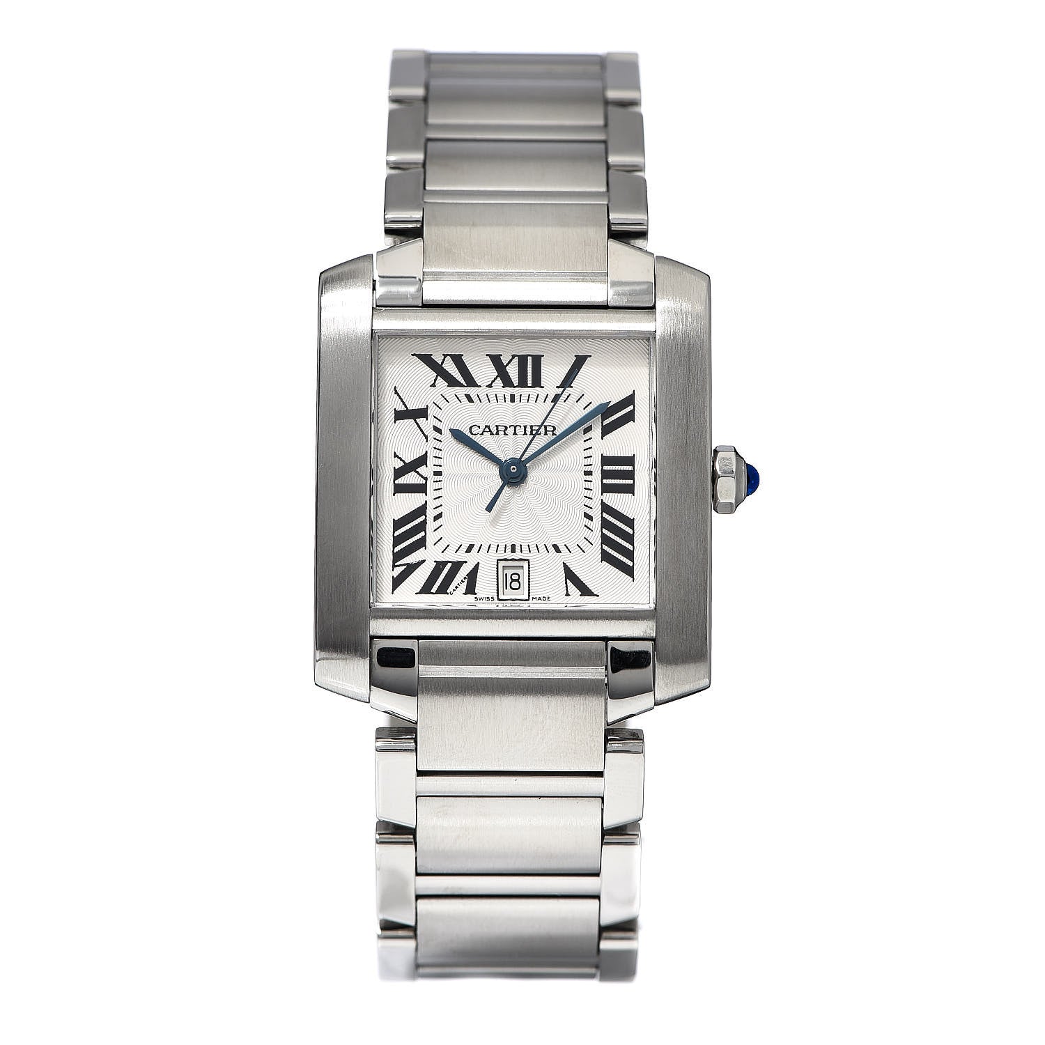 Cartier Stainless Steel 28mm Tank Francaise Automatic Watch 1 of 9