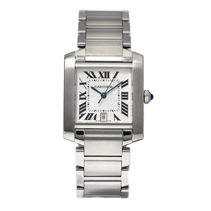 Cartier Stainless Steel 28mm Tank Francaise Automatic Watch 1 of 9