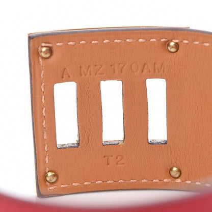 Hermes Tadelakt Kelly Dog Bracelet T2 Rouge Vif 6 of 8