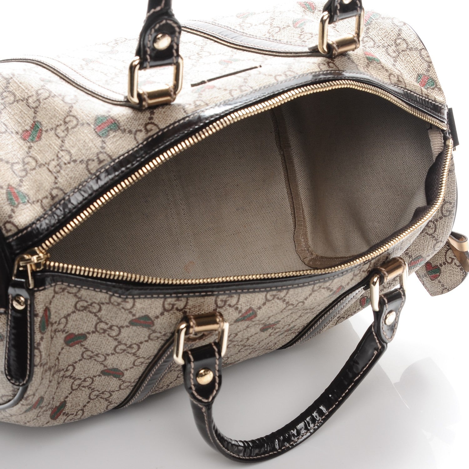 Gucci GG Plus Monogram Hearts Medium Joy Boston Dark Brown 5 of 7