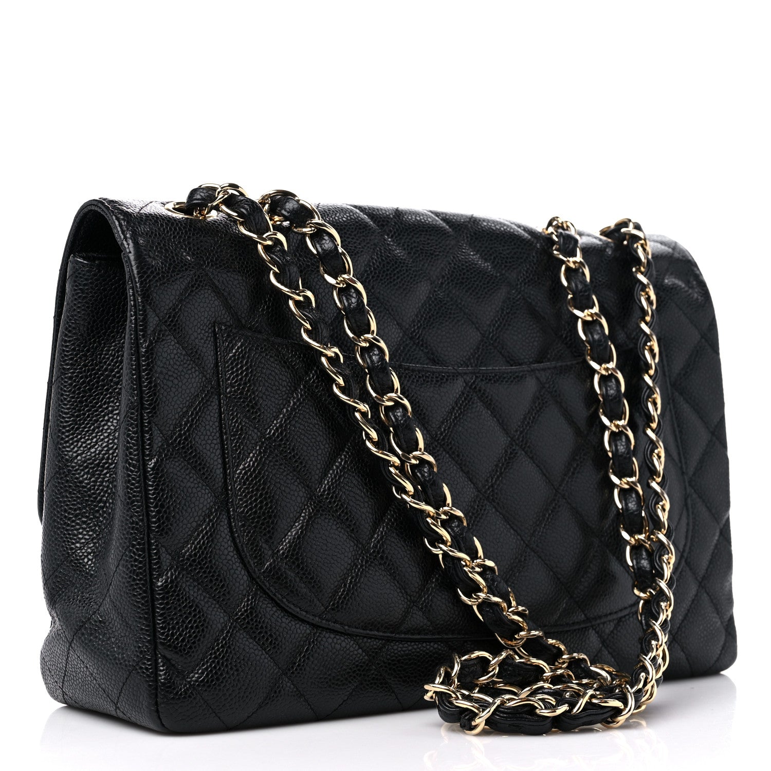 Chanel Caviar Quilted Jumbo Single Flap Black 3 of 11