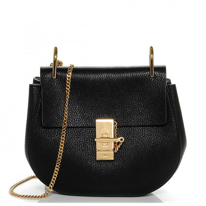 Chloe Grained Lambskin Drew Shoulder Bag Black 1 of 6