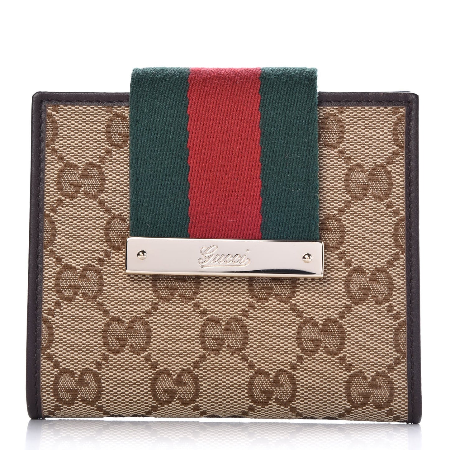 Monogram Web Ladies Web French Wallet Brown