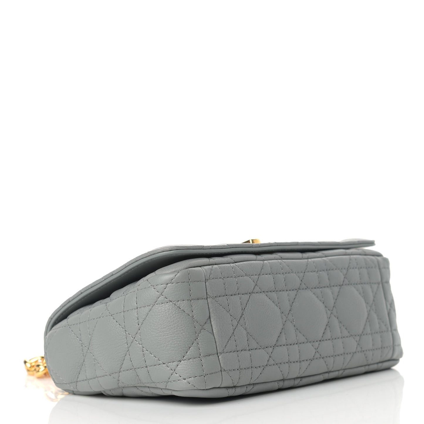 Calfskin Cannage Small Caro Bag Grey