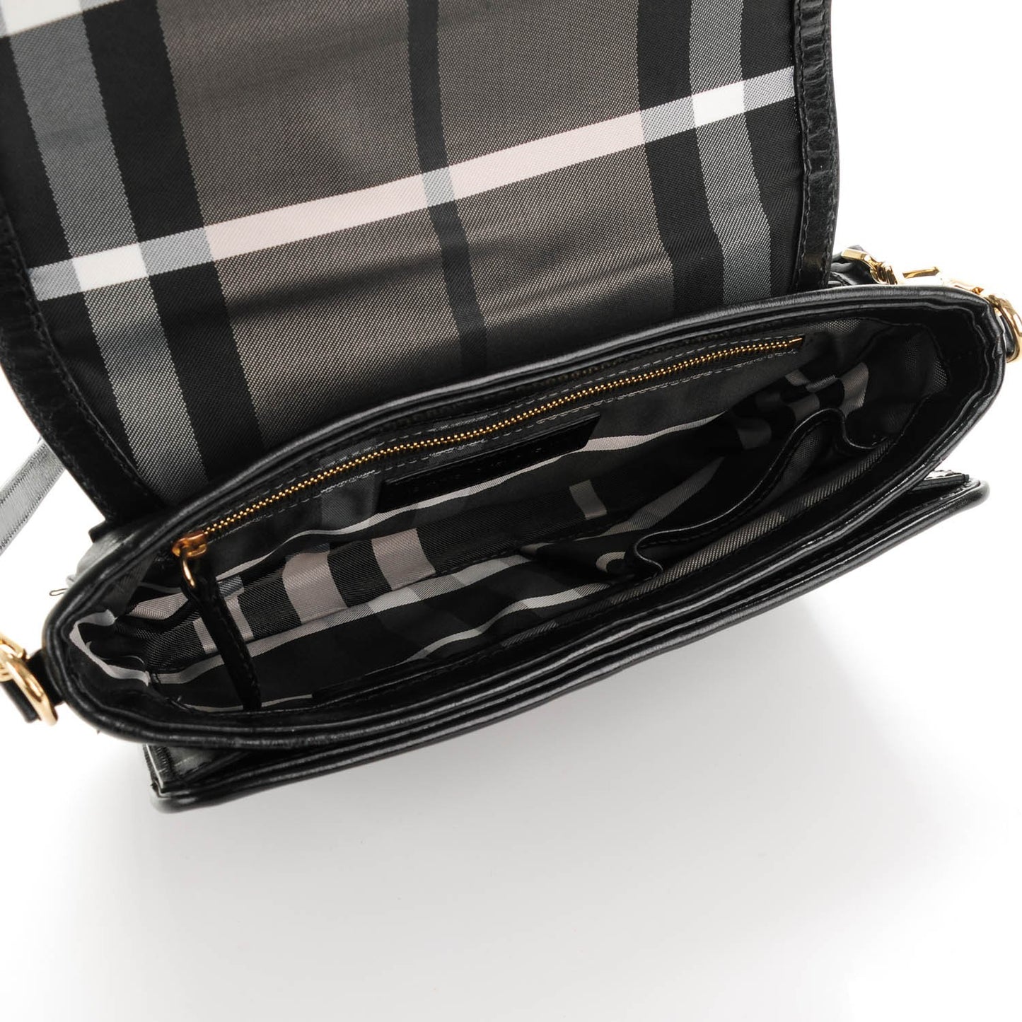 Calfskin Buckle Shoulder Bag Black