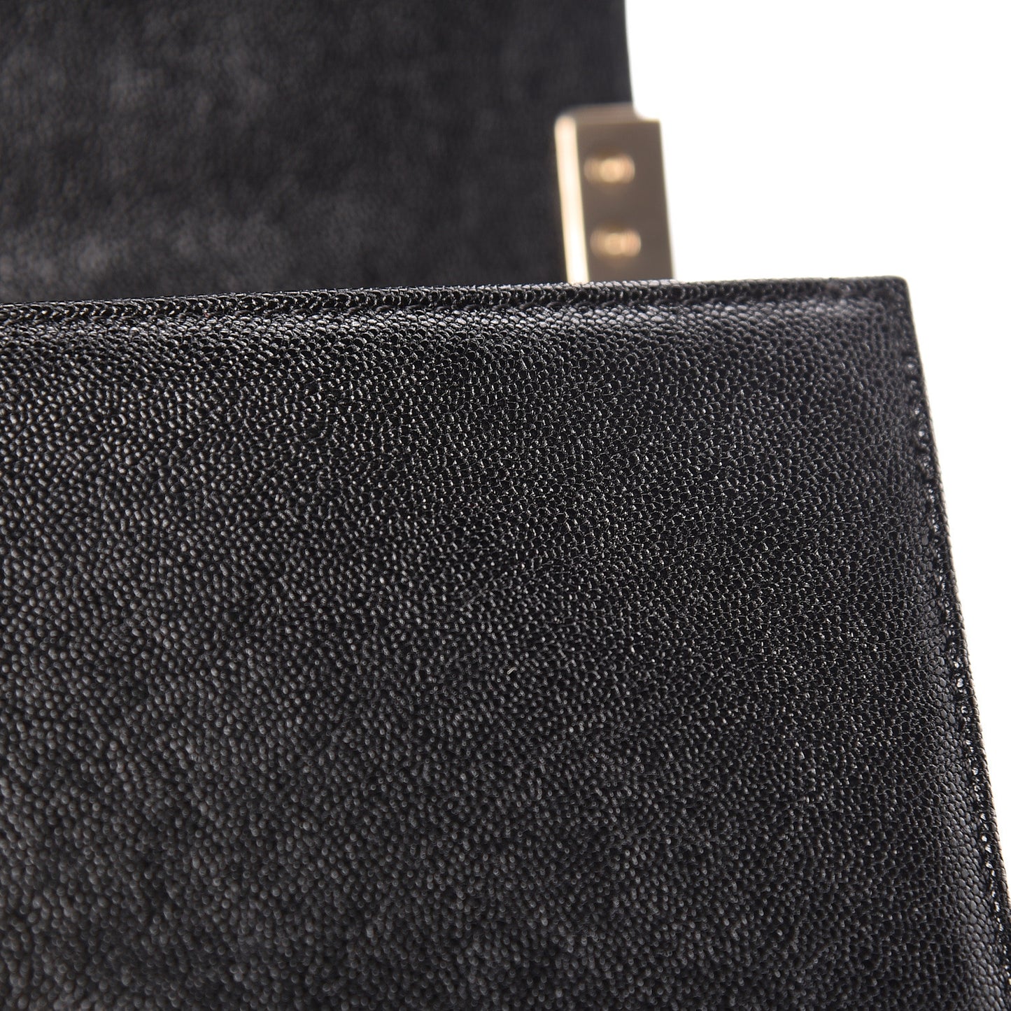 Caviar Chevron Quilted Small Boy Flap Black