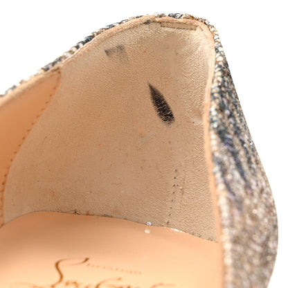 Christian Louboutin Glitter Sirene Pigalle Follies 100 Pumps 37.5 Gold 9 of 10