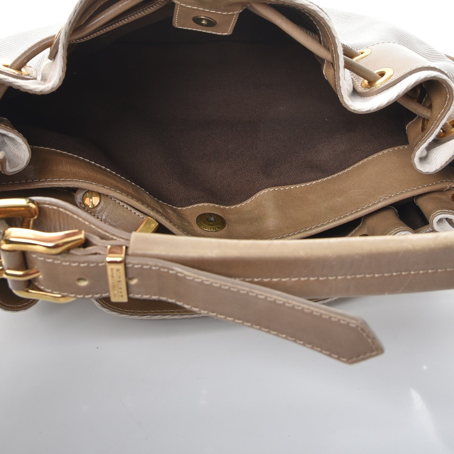 Burberry Canvas Calfskin Mega Nova Check Small Warrior Trench 5 of 14