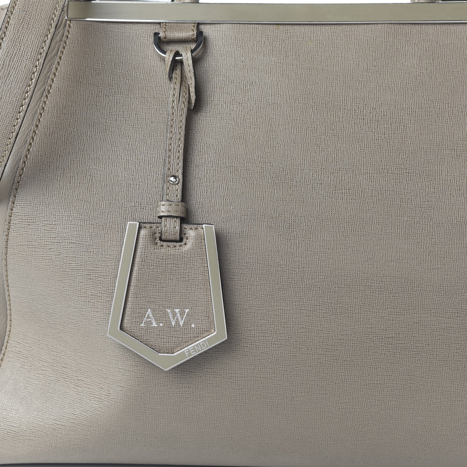 Fendi Vitello Elite Regular 2Jours Tote Tortora 9 of 12