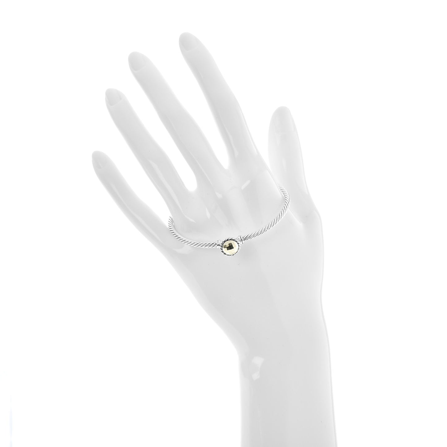 Sterling Silver 18K Yellow Gold 3mm Chatelaine Bracelet