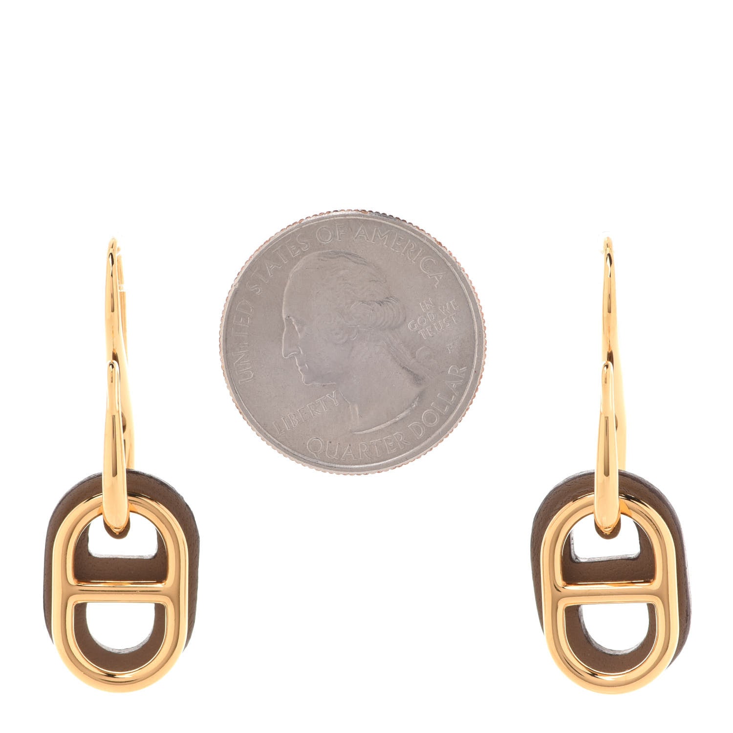 Hermes Swift O'Maillon Earrings Etoupe 2 of 7