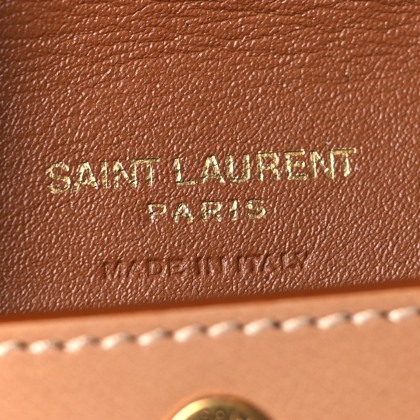 Calfskin Kaia Airpods Micro Bag Vintage Brown Gold