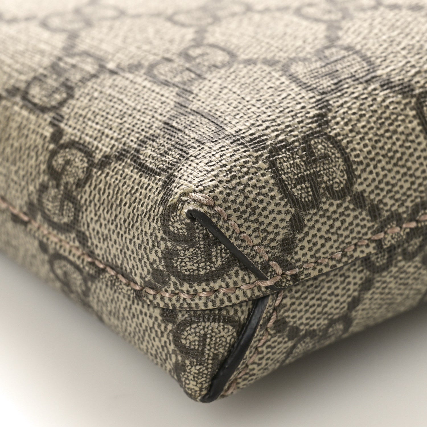 Gucci GG Supreme Monogram Azalea Calfskin Small Retro Interlocking G Wristlet Messenger Bag Beige Ebony Brown Sugar 7 of 8