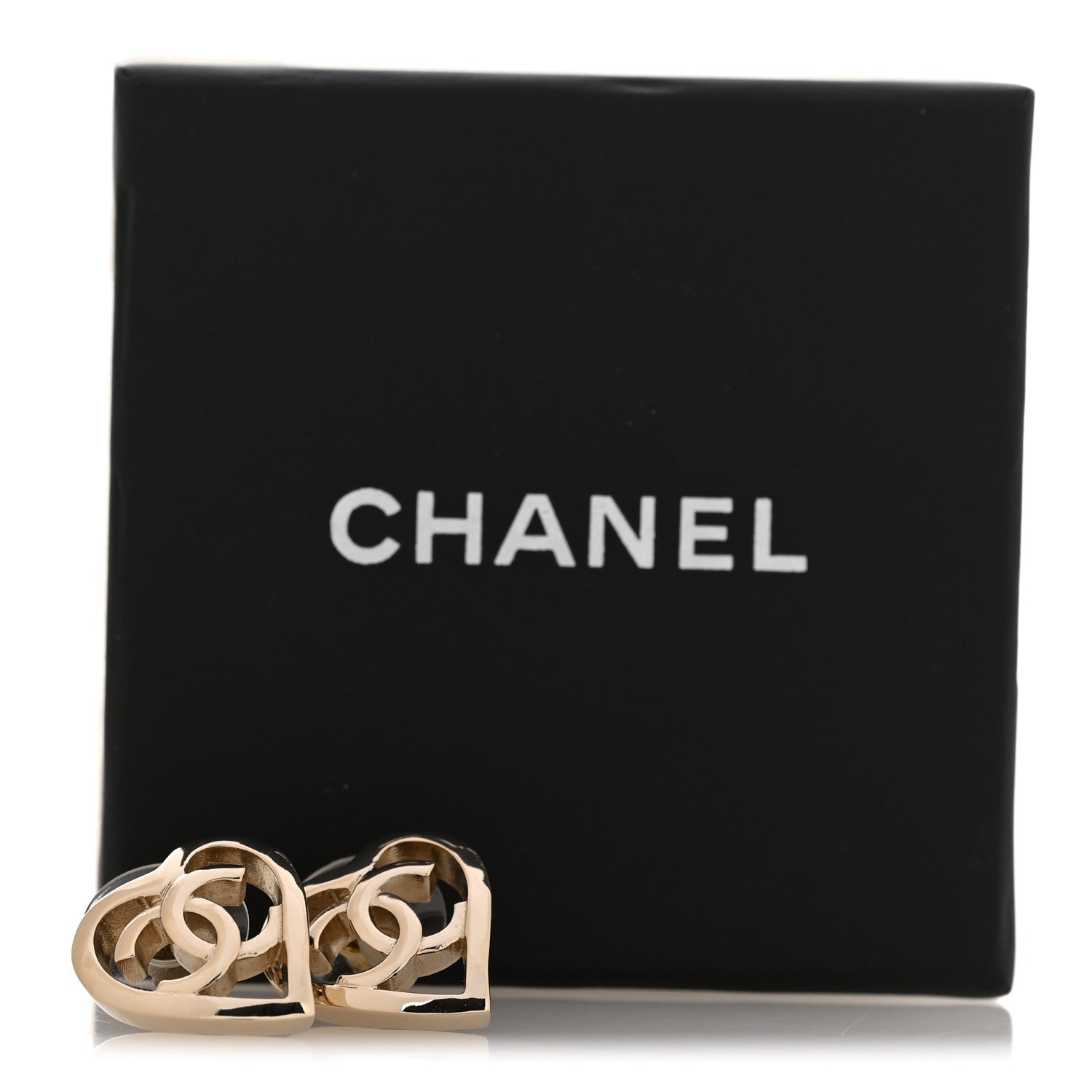 Chanel Metal CC Heart Coco In Love Earrings Gold 6 of 6