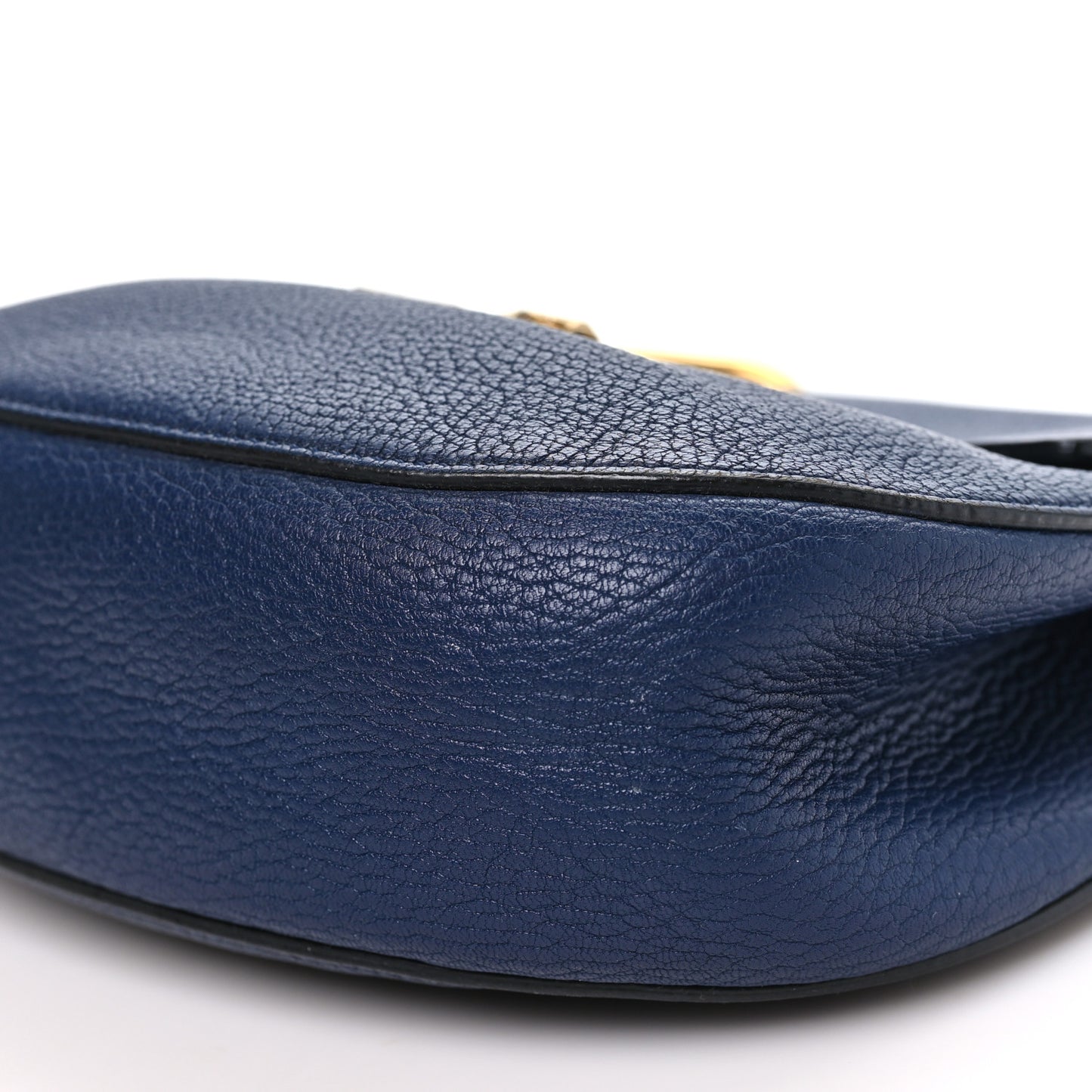 Grained Lambskin Drew Shoulder Bag Royal Navy