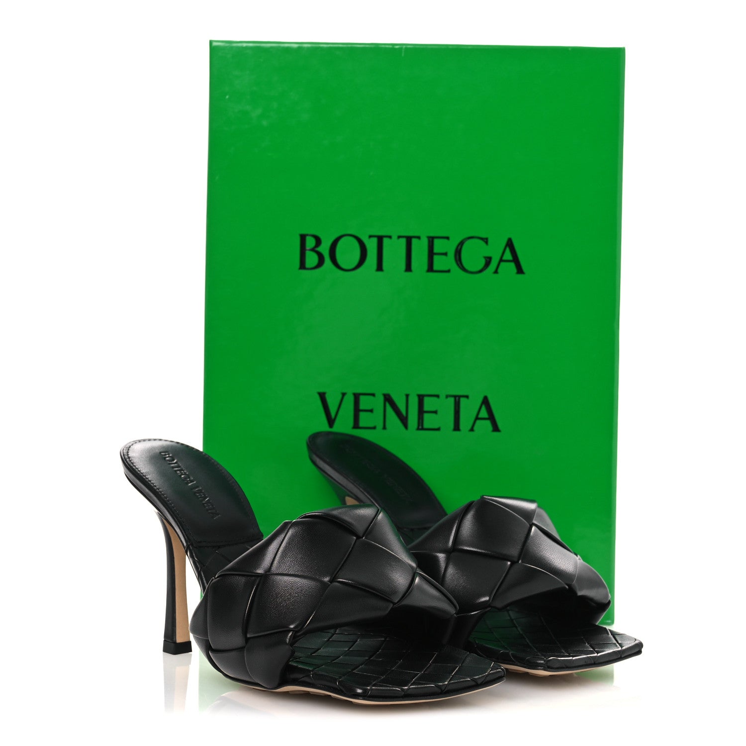 Bottega Veneta Nappa Maxi Intrecciato Lido Mule Sandals 37.5 Black 9 of 9