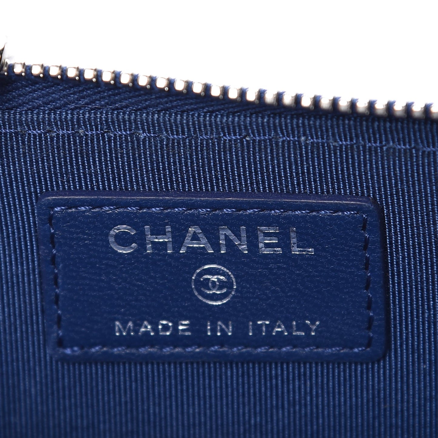 Lambskin Quilted Key Holder Case Blue