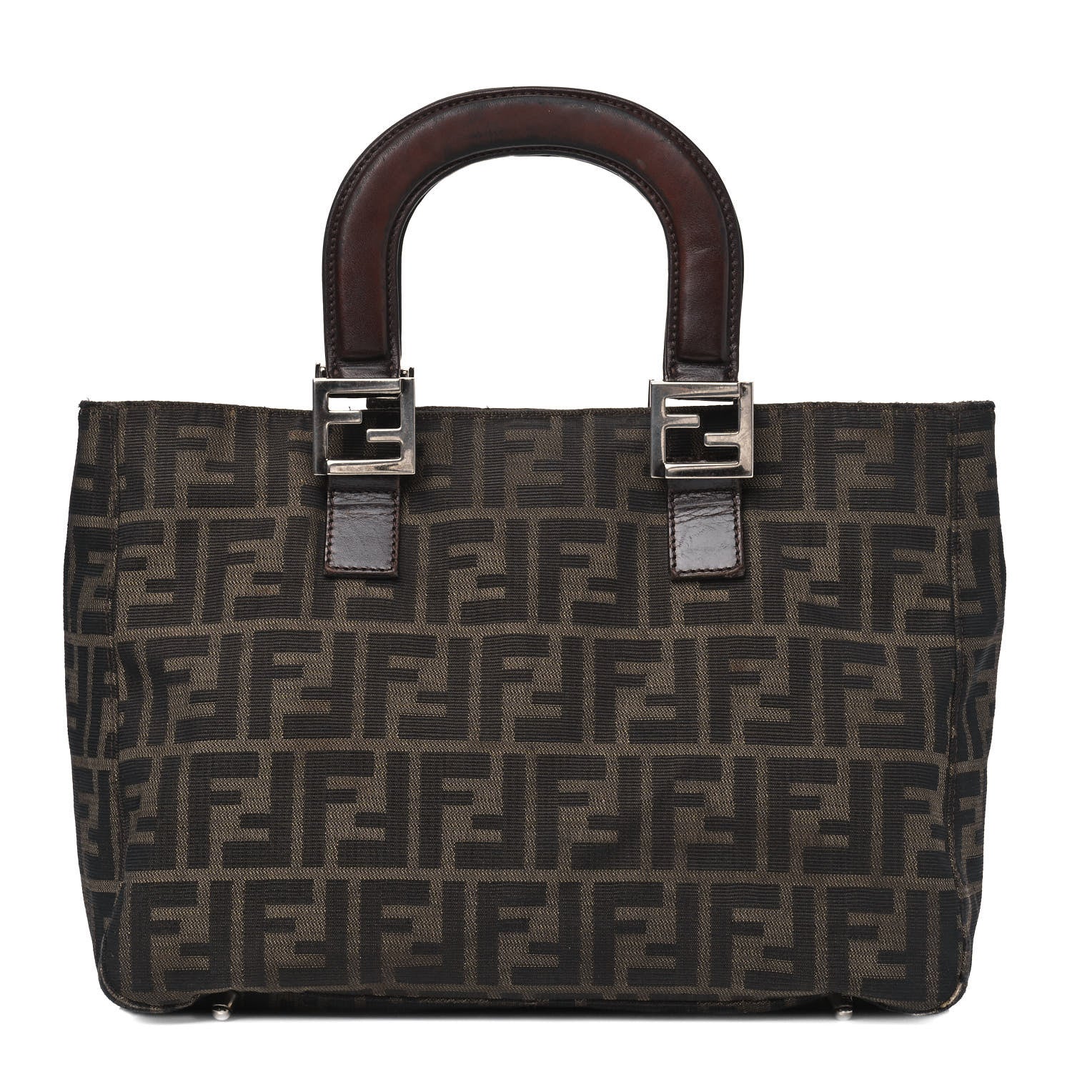 Fendi Zucca Top Handle Tote Tobacco 1 of 19