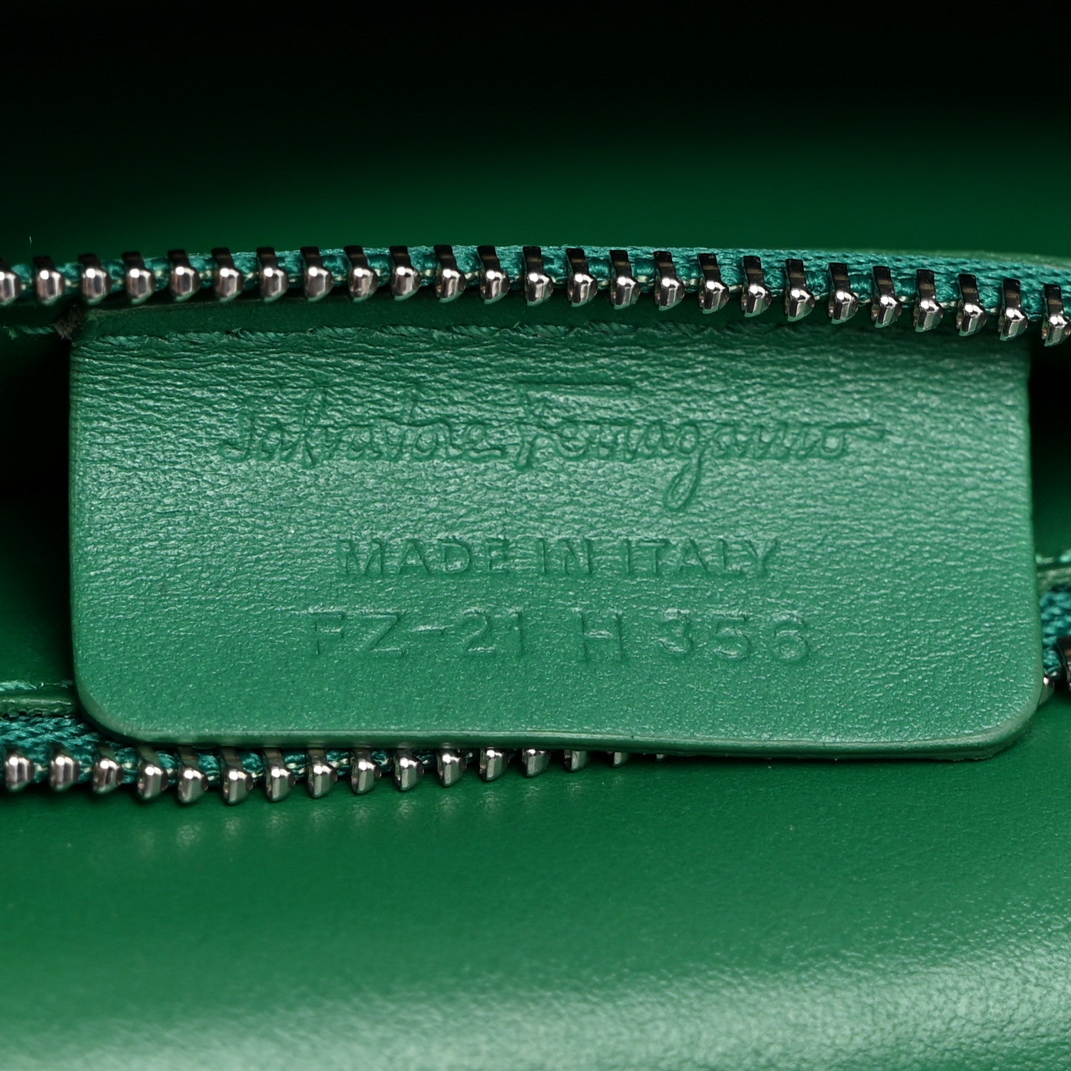 Salvatore Ferragamo Calfskin Reptile Embossed Joanne Crossbody Emerald Green 7 of 10