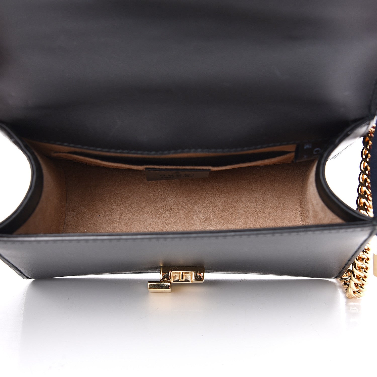 Gucci Calfskin Mini Sylvie Chain Shoulder Bag Black 4 of 11