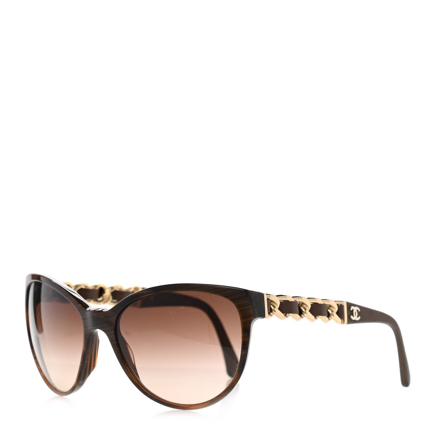 Chanel Acetate CC Chain Sunglasses 5215Q Brown 1 of 9