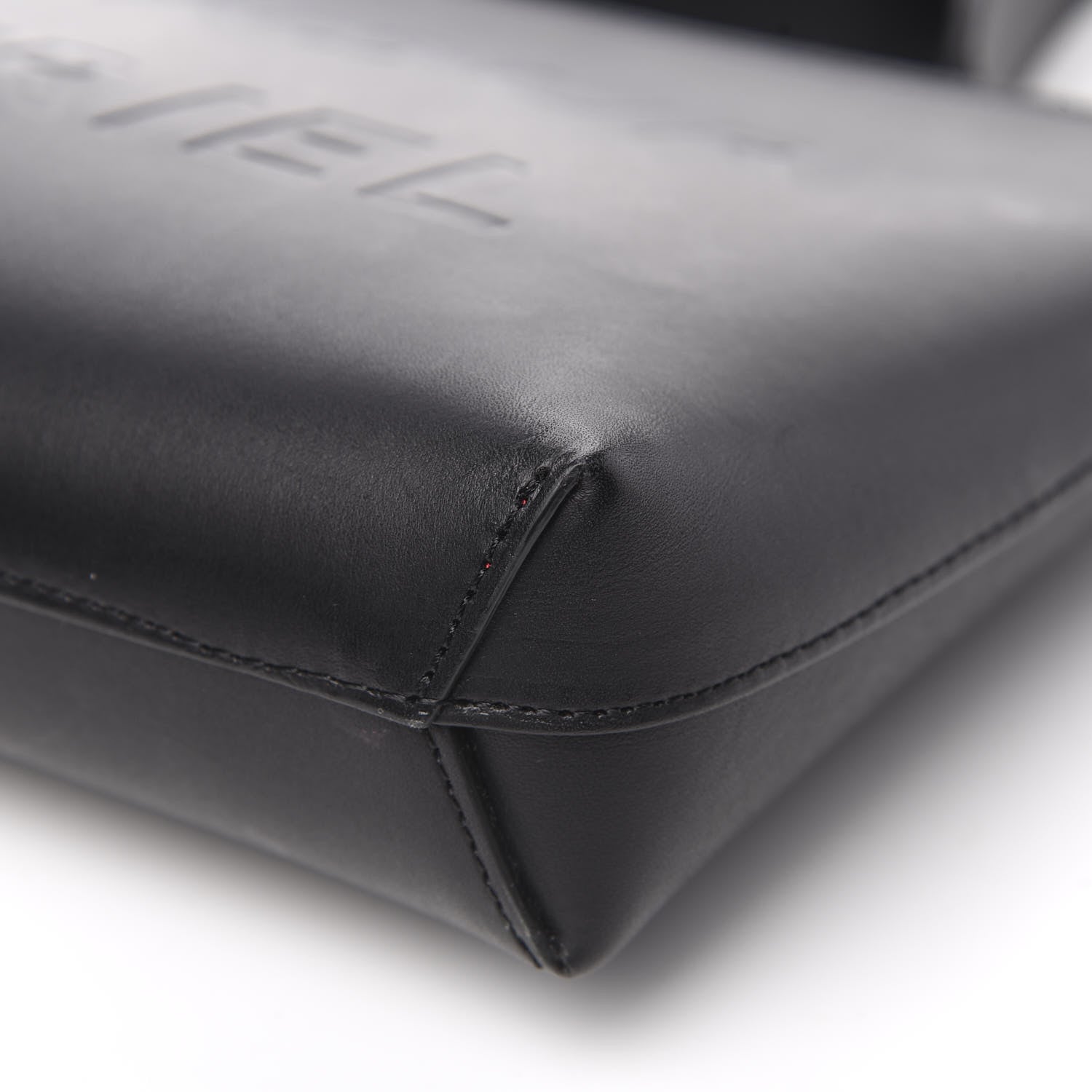 Mansur Gavriel Calfskin Logo Debossed Bag Black 8 of 10