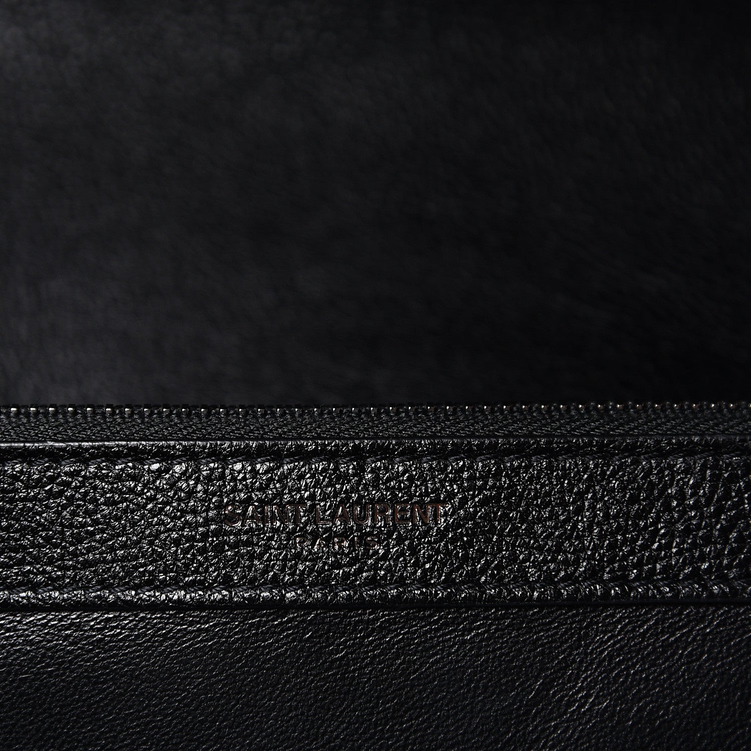 Saint Laurent Calfskin Mixed Matelasse Triquilt Large Monogram Satchel Black 6 of 11