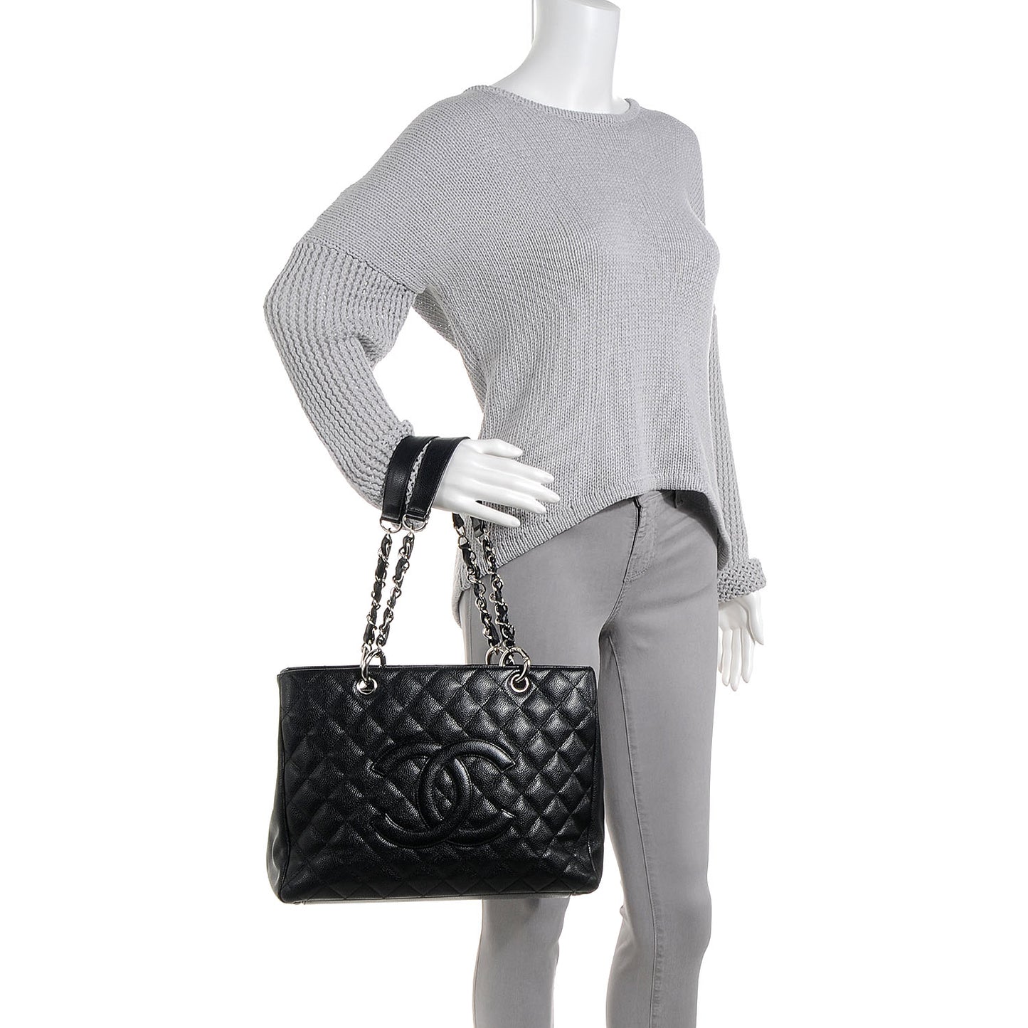 Caviar Grand Shopping Tote GST Black