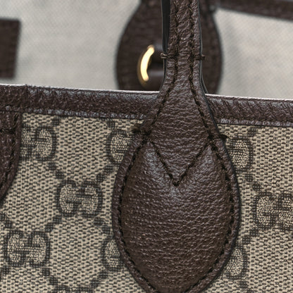 Gucci GG Supreme Monogram Textured Calfskin Medium Ophidia Shoulder Tote Bag Beige Ebony New Acero 9 of 9