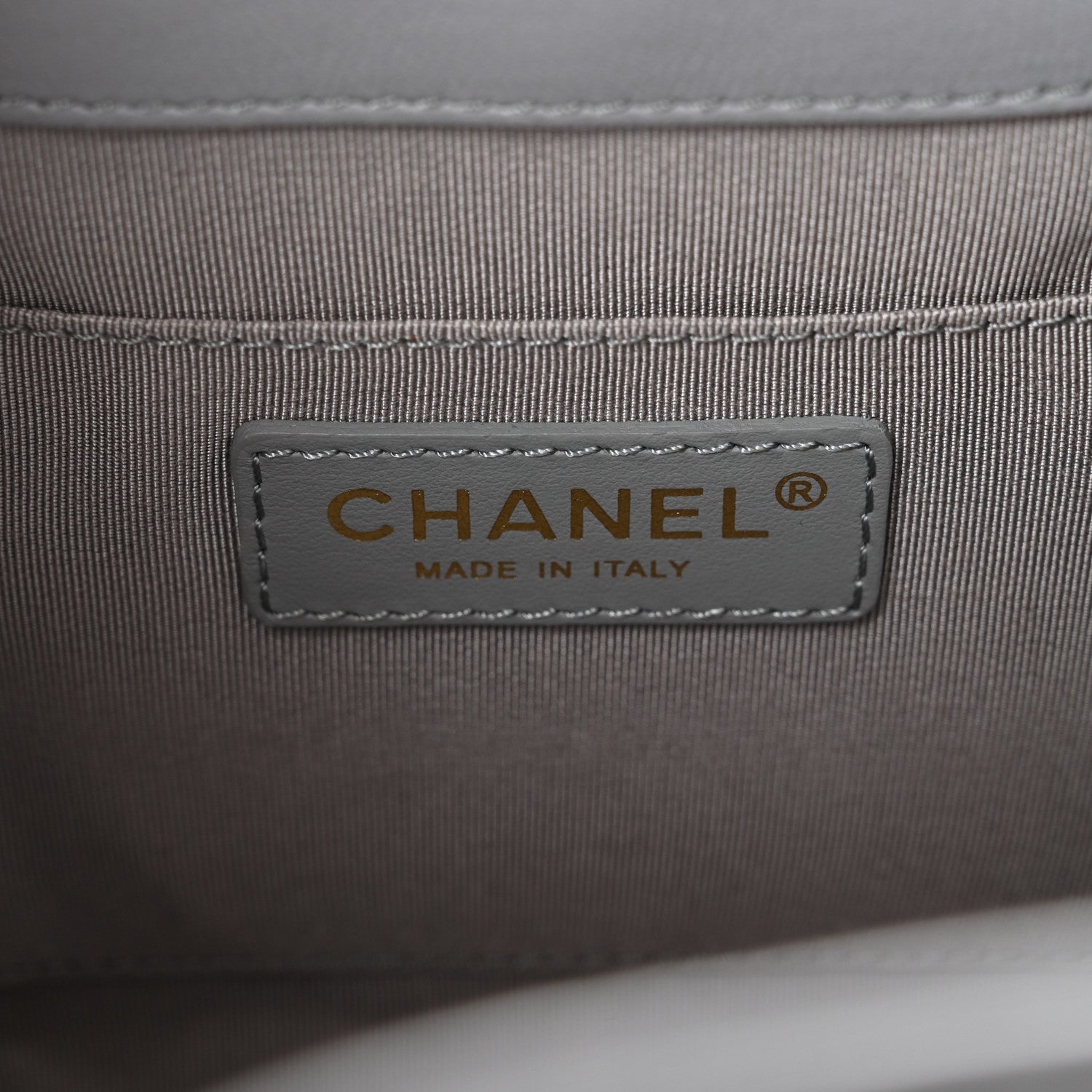 Chanel Lambskin Quilted CC Dweller Drawstring Bucket Bag Light Grey 6 of 10
