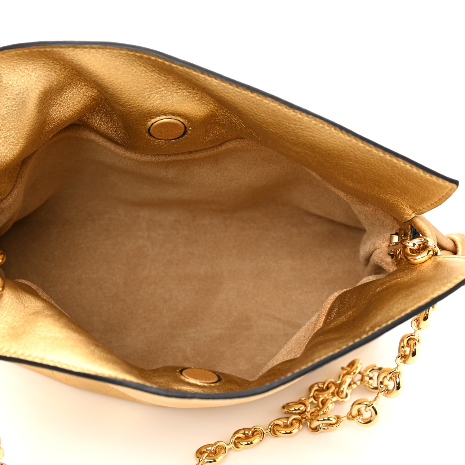 Loewe Metallic Calfskin Nano Flamenco Knot Clutch Gold 5 of 9