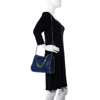 Stella McCartney Shaggy Deer Mini Falabella Fold Over Tote Blue 2 of 9