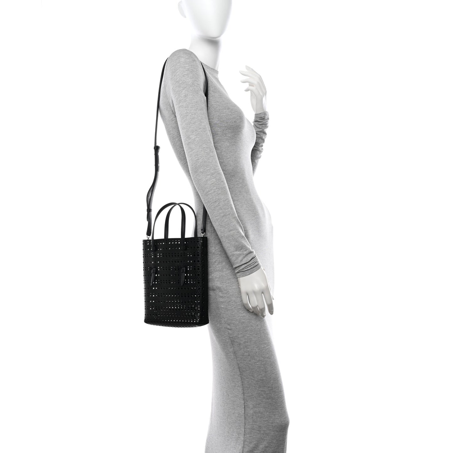 Calfskin Vienne Mina North South Tote  Black