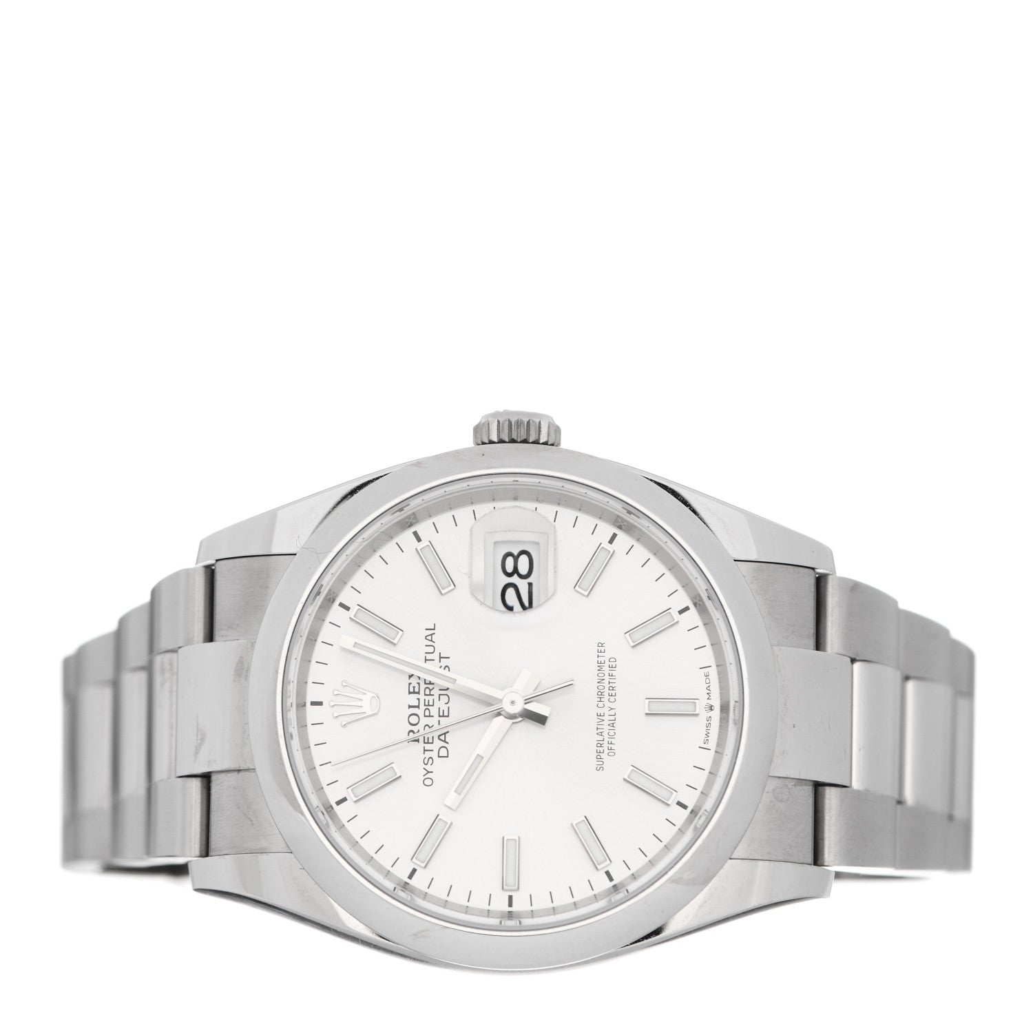 Rolex Stainless Steel 36mm Oyster Perpetual Datejust Watch Silver 126200 2 of 5