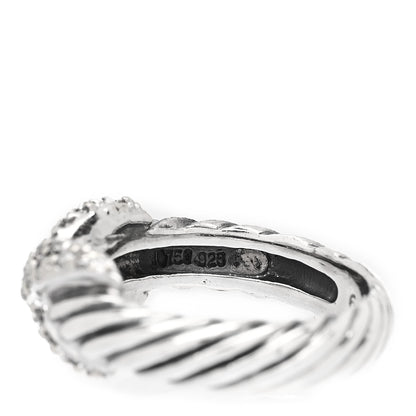David Yurman Sterling Silver 18K Yellow Gold Diamond X Ring 52 6 6 of 6
