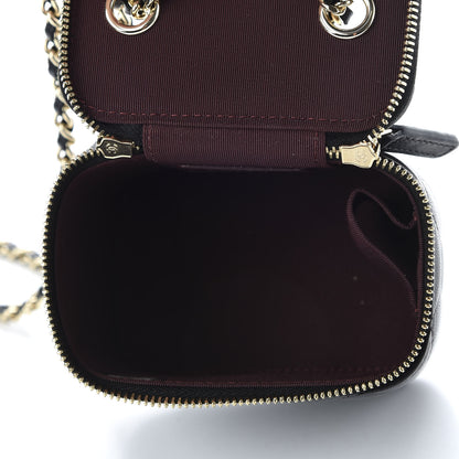 Chanel Lambskin Quilted Mini Vanity Case With Chain Black 4 of 8