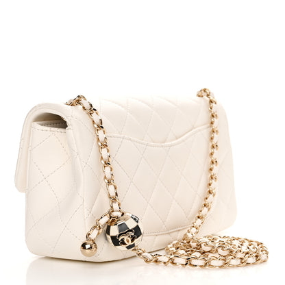 Chanel Lambskin Quilted Enamel Mini Rectangular Pearl Crush Flap White 3 of 11